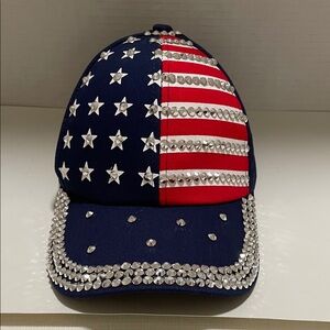 Patriotic Rhinestone Cap